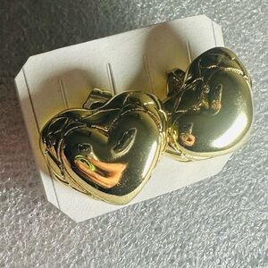 Gold Heart Earrings